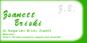 zsanett briski business card